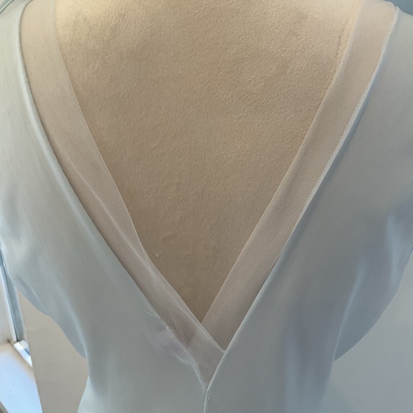 Caresse Blue and White Lace Chemise - Picture 9 of 13